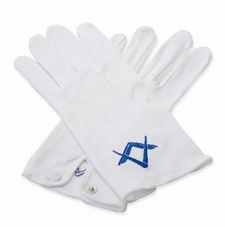 Masonic White Cotton Gloves